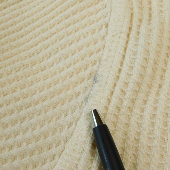 Free People One Colt Long Sleeve Henley | Waffle Thermal | Cream | VGUC | Large - Picture 6 of 8